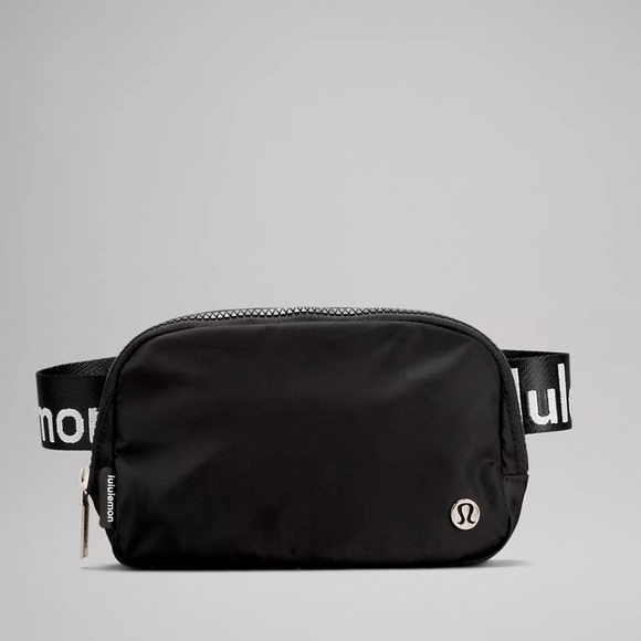 lululemon athletica Handbags - Lululemon Black & White Logo Everywhere Belt Bag Crossbody Nwt